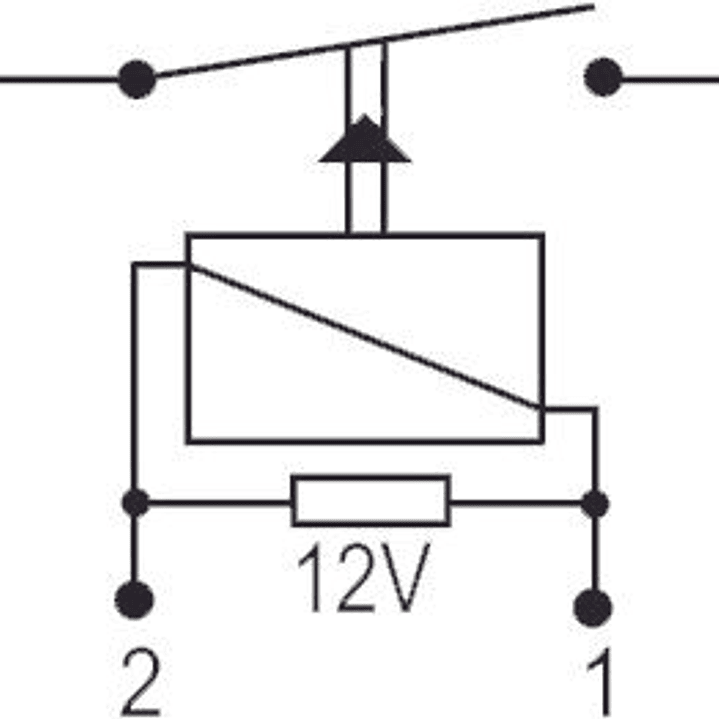Réle aux 12V 30A, 4 terminales con resistencia Nissan.  8162 3
