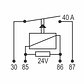 Mini relé aux 24V 40A, 4 terminales sin soporte  0229 - Miniatura 3