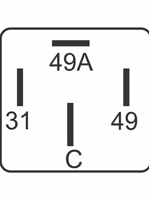 Relé intermitente Hibrido 12/24V para luces halogenas y led. 500W, 4 terminales  1102