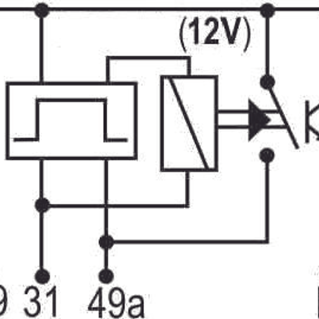 Relé intermitente 12V 120W,  4 terminales para ampolletas halogenas y led   1115 3