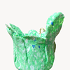 Macetero de plástico reciclado verde