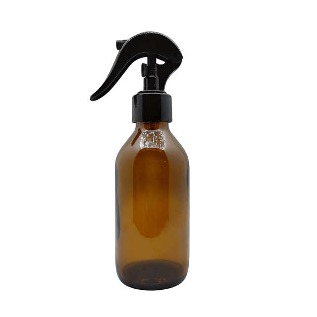 Botella de vidrio ámbar gatillo spray
