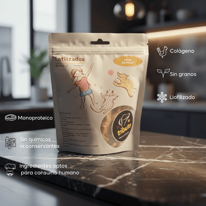 Snack Premium Tributo Patas de Pollo 100gr 2