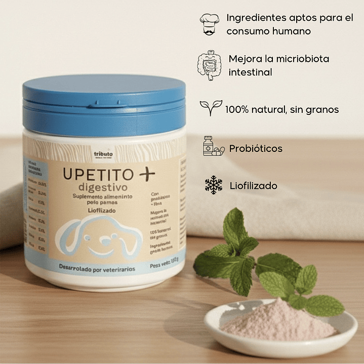 Suplemento alimenticio Upetito Plus Digestivo 3