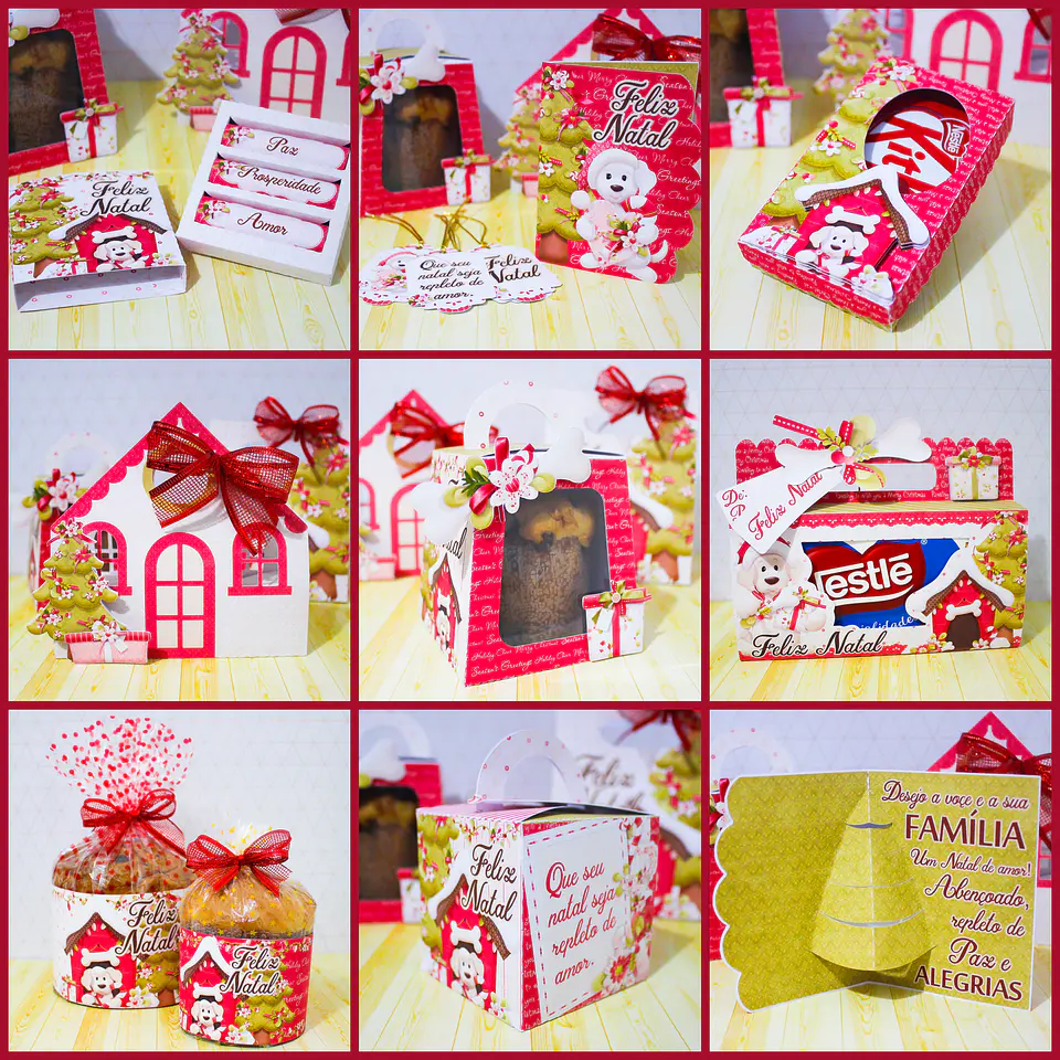 Arquivo de Corte Festa Completa Natal Cachorrinhos - Studio/PDF 1