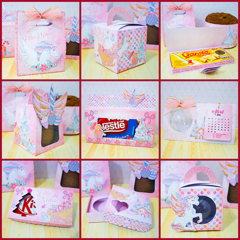Arquivo de Corte Festa Completa Natal Unicórnio - Studio/PDF