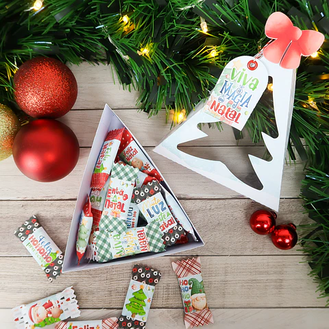 Arquivo de Corte Natal Caixa Balinhas Arvore de Natal - Studio/PDF