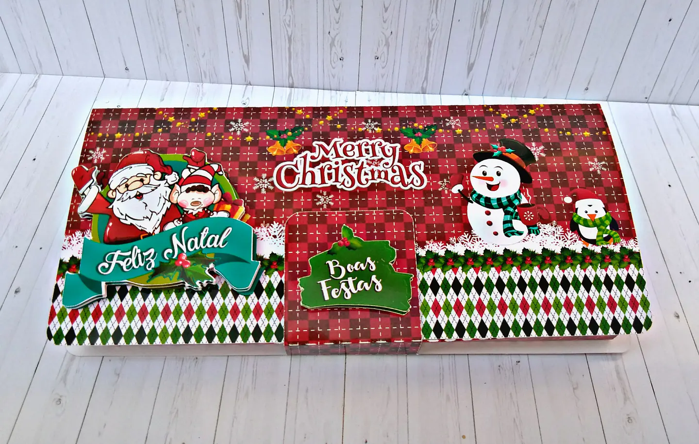 Arquivo de Corte Natal Caixa Barra de Chocolate 03 - Studio/PDF 1