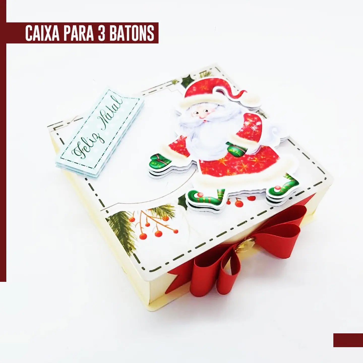 Arquivo de Corte Natal Caixa Batom 12 - Studio/PDF 2
