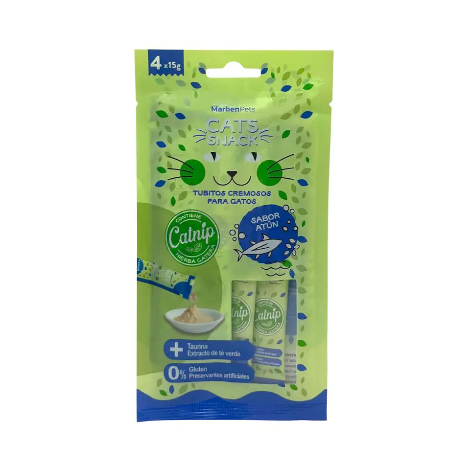 Marben Pets Cremoso Atún 4 unidades con Catnip 1