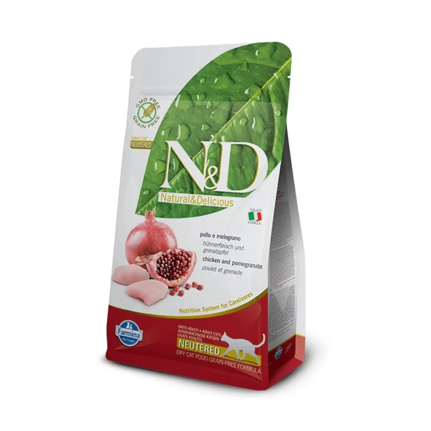 N&D Prime Gato Adulto Castrado Pollo y Granada 1,5 Kg 1
