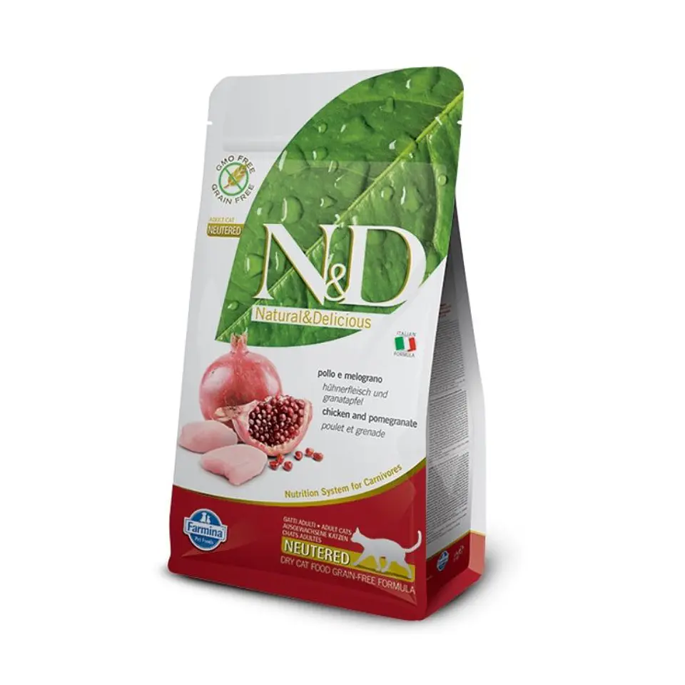 N&D Prime Gato Adulto Castrado Pollo y Granada 1,5 Kg 1