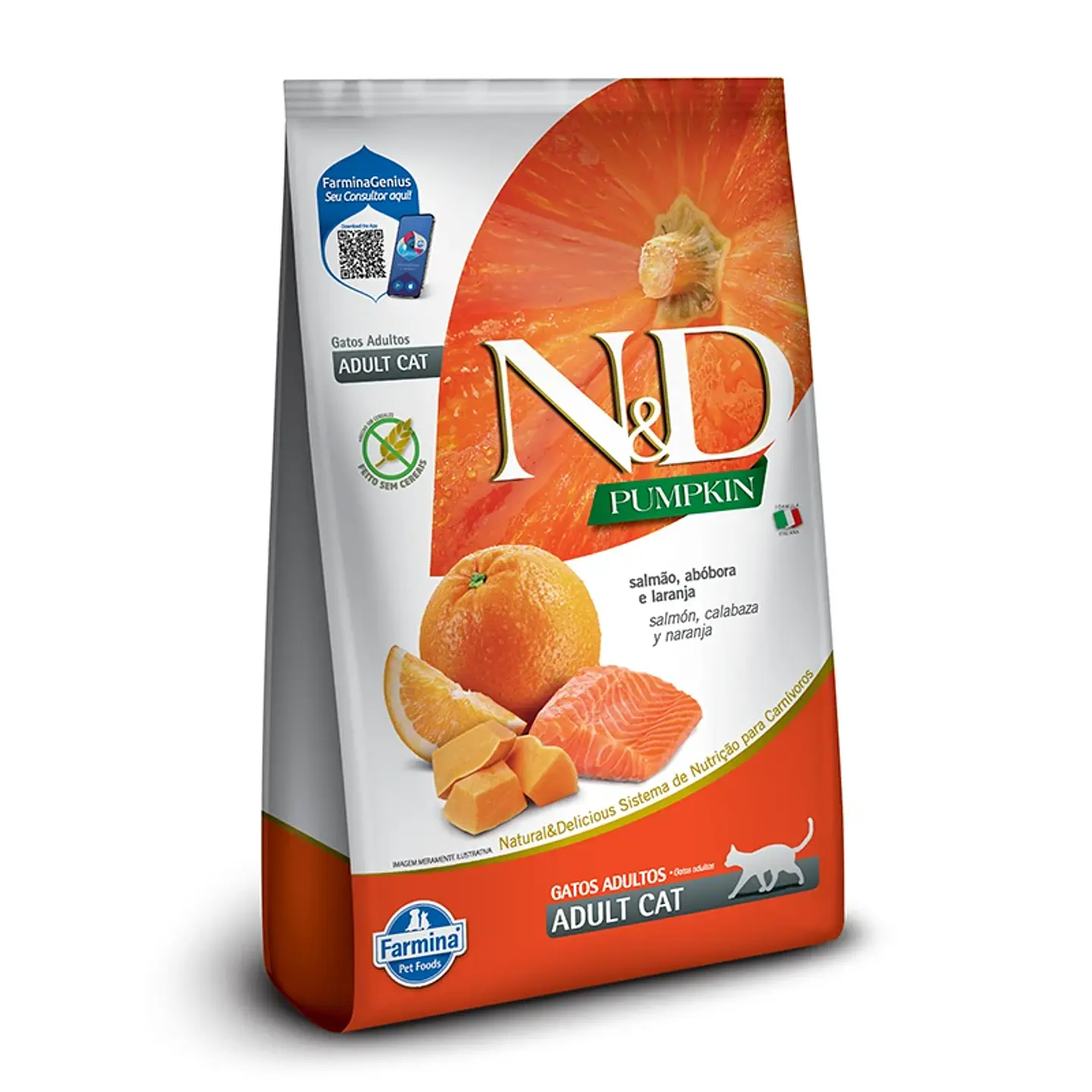 N&D Calabaza Gato Adulto Salmon 1,5 Kg 1