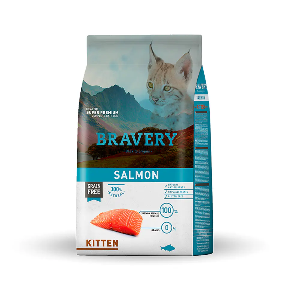 Bravery Kitten Salmón 2 kg 1