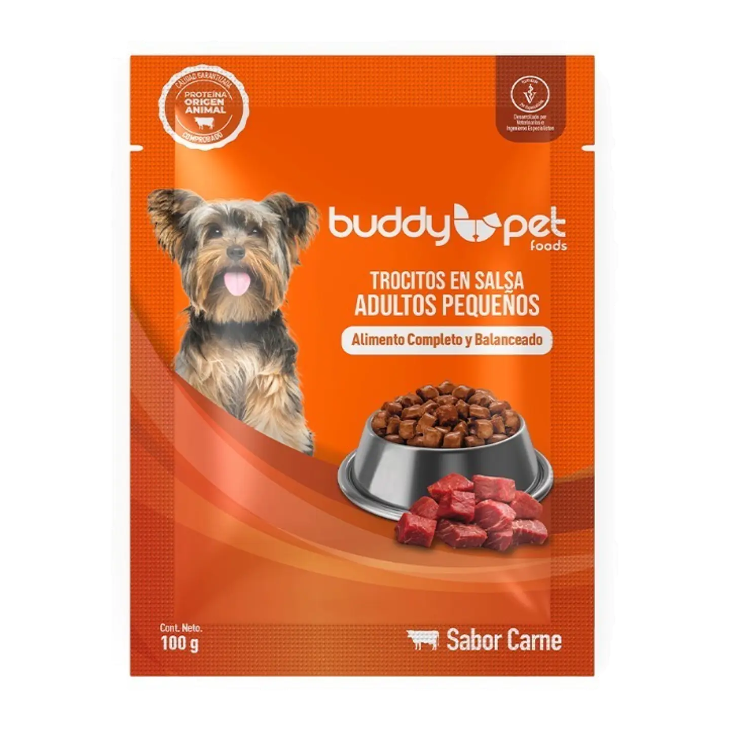 Buddy Pet Perro Adulto Trocitos Jugosos Carne 1 Sachet 1