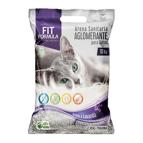 Arena Sanitaria Gato Fit Lavanda 10 Kg