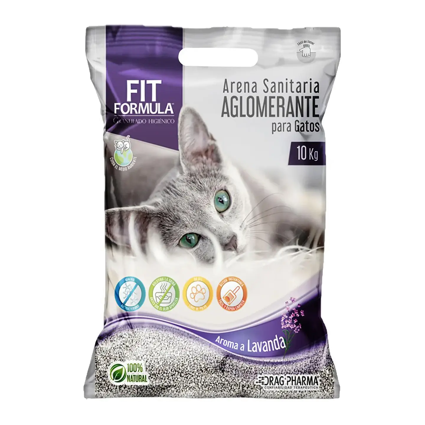 Arena Sanitaria Gato Fit Lavanda 10 Kg 1