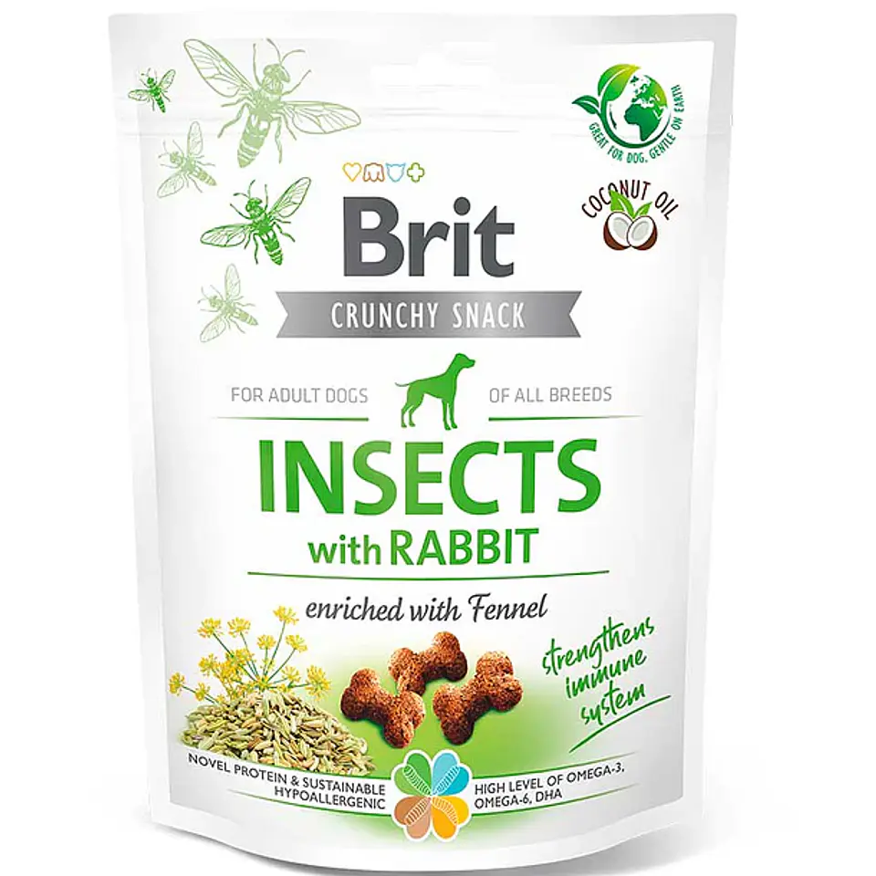 Brit Care Crunchy Snack Insects with Rabbit 200 g 1