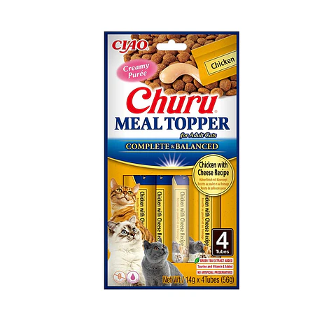 Churu Meal Topper Chicken Cheese x4 Gato