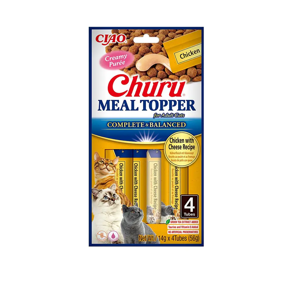 Churu Meal Topper Chicken Cheese x4 Gato 1