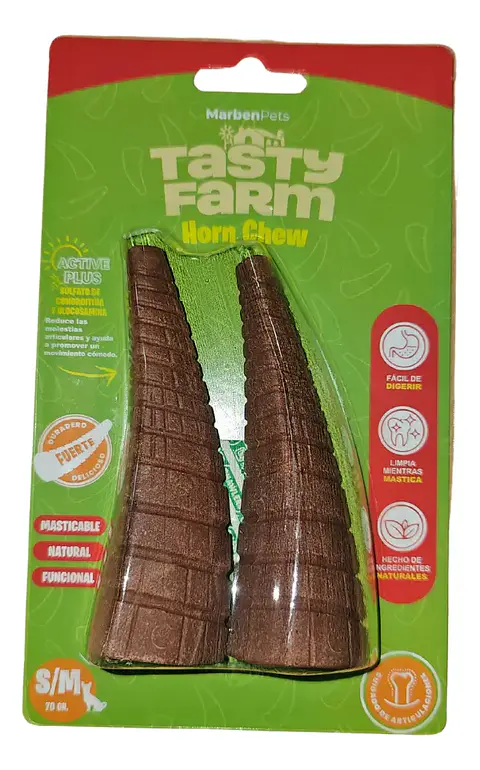 Tasty Farm Cuerno de Vaca Masticable Cuidado Articular S/M 70 g