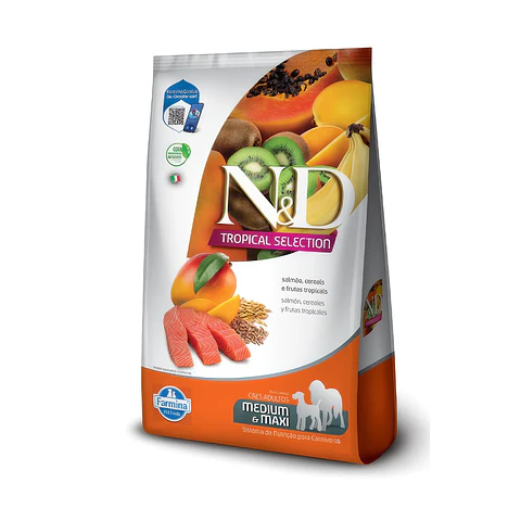 N&D Tropical Selection Perro Adulto Salmón Medium & Maxi 12 Kg