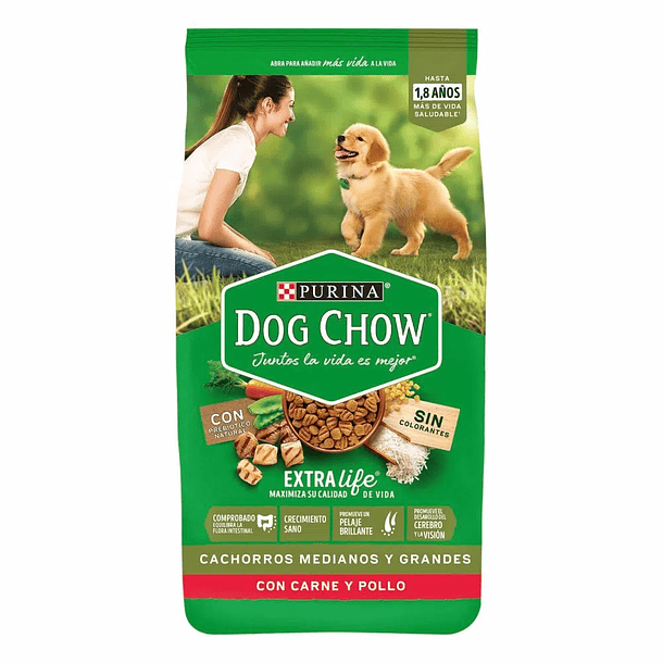 DOG CHOW CACHORROS MEDIANOS Y GRANDES 8 KG 