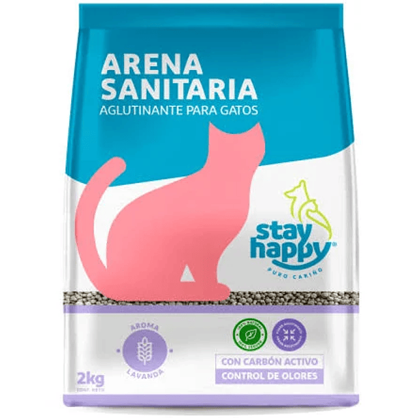 ARENA SANITARIA STAY HAPPY LAVANDA 4 KG 