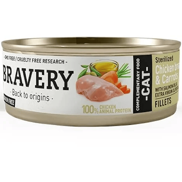 LATA BRAVERY CAT POLLO ZANAHORIA 70 G 