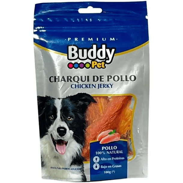 CHARQUI DE POLLO BUDDY PET 100 g 