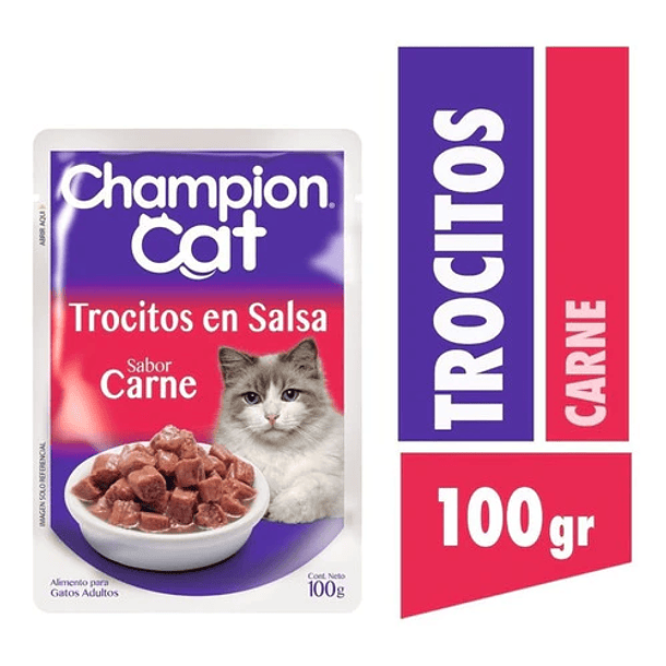 CHAMPION CAT SOBRE GATO ADULTO SABOR CARNE 100 g 
