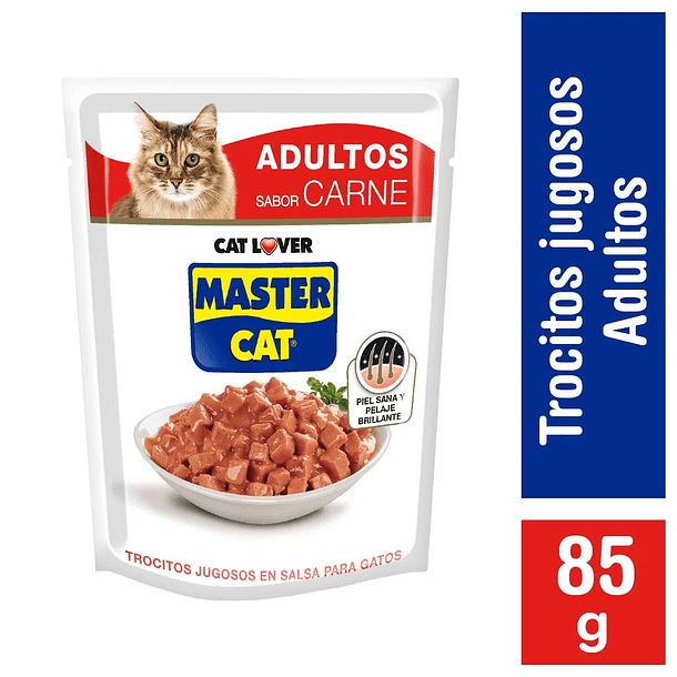 MASTER CAT COBRE GATO ADULTO SABOR CARNE 85 g 