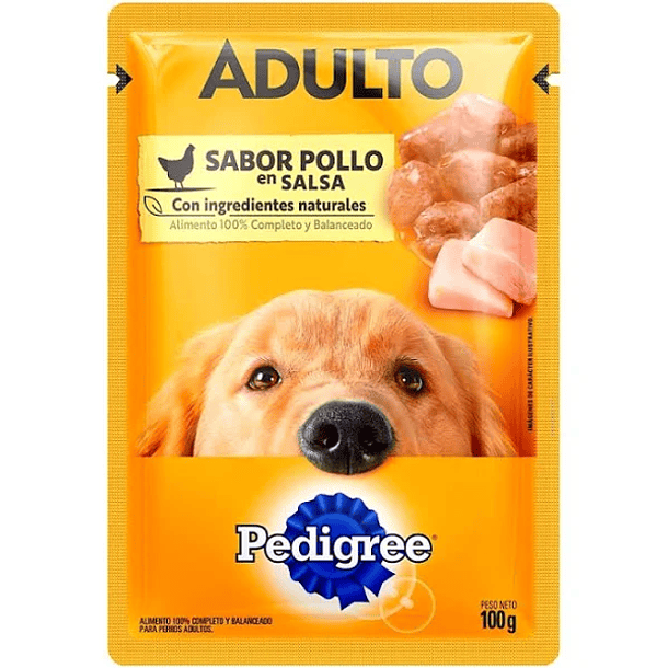 PEDIGREE SOBRE PERRO ADULTO SABOR POLLO 100 g 