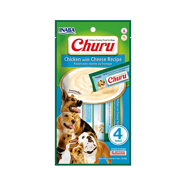 CHURU DOG POLLO QUESO 4 TUBOS 