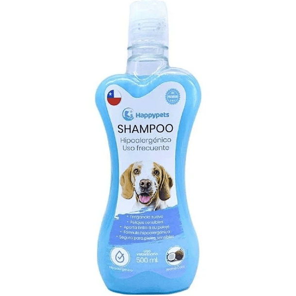 SHAMPOO HAPPY PETS HIPOALERGÉNICO USO FRECUENTE 500 ml 