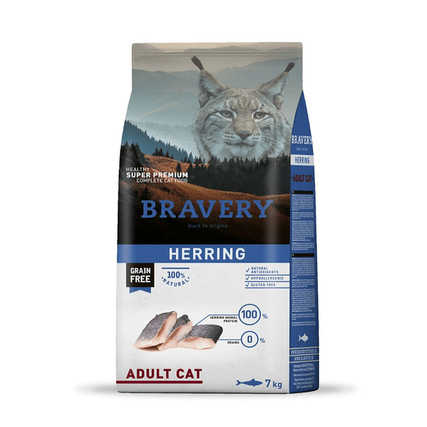 BRAVERY HERRING ADULT CAT 2 KG 