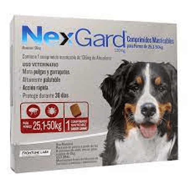 ANTIPARASITARIO NEXGARD 25,1 A 50 KG 1 COMPRIMIDO 