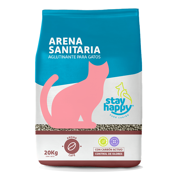 ARENA SANITARIA STAY HAPPY CAFÉ 20 KG 