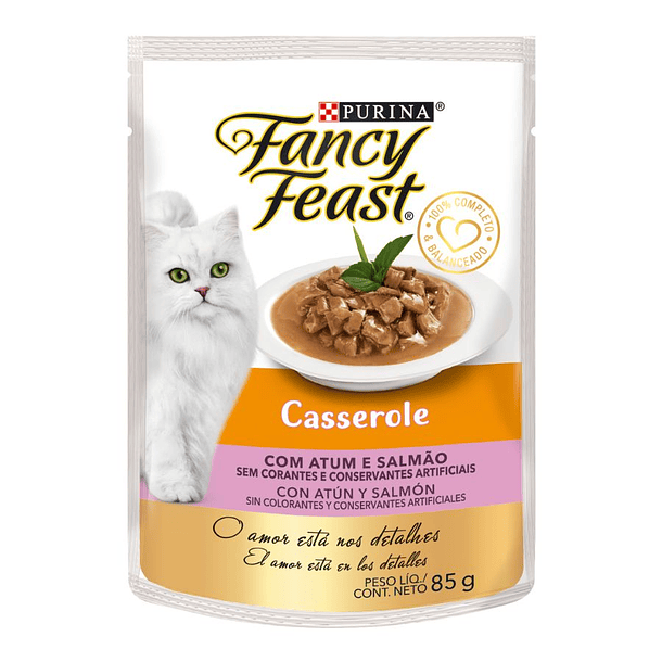 SOBRE FANCY FEAST CASSEROLE ATUN & SALMON 85 g 