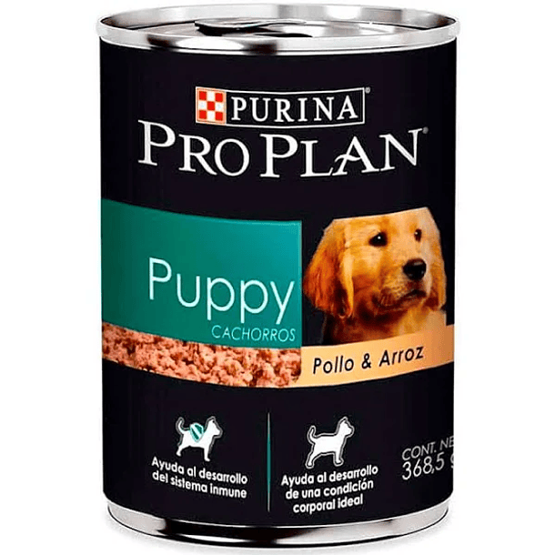 LATA PRO PLAN PUPPY POLLO ARROZ 368 G 