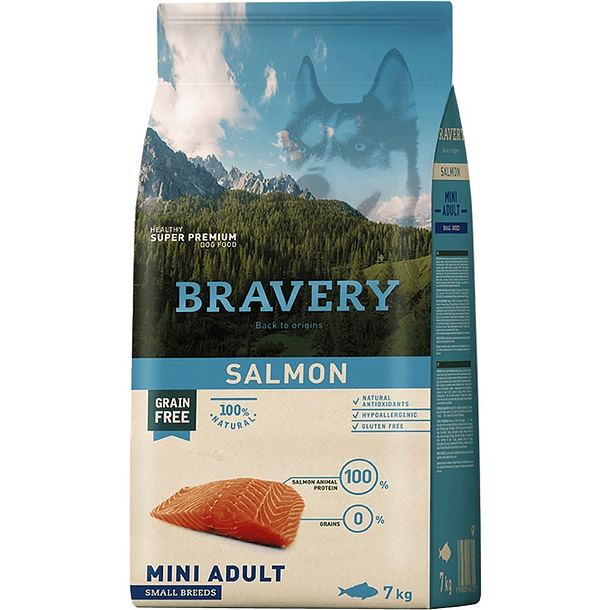 BRAVERY SALMON MINI ADULTO 2 KG 