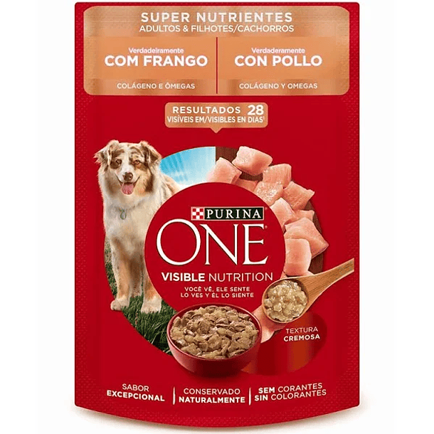 SOBRE PURINA ONE PERRO ADULTO & CACHORRO POLLO 85 G 