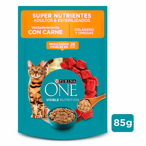 SOBRE PURINA ONE GATO ESTERILIZADO CARNE 85 G 