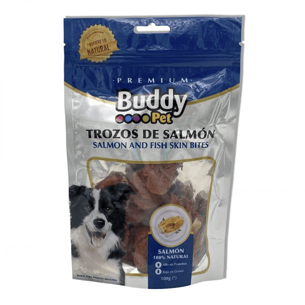 TROZOS DE SALMON BUDDY PET 100 G 