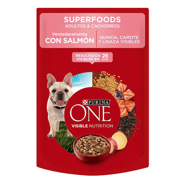 SOBRE PURINA ONE PERRO ADULTO & CACHORRO SALMON 85 G 