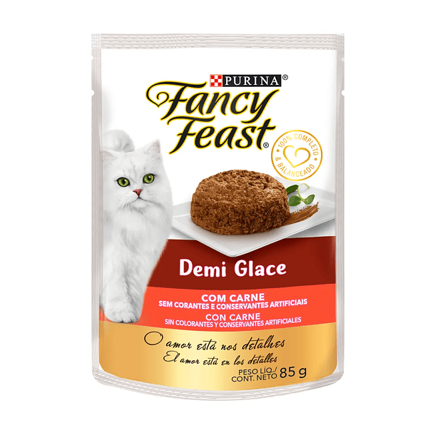 SOBRE FANCY FEAST DEMI GLACE CON CARNE 85 GR 