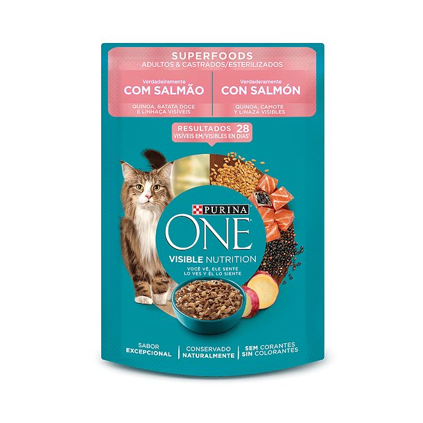 SOBRE PURINA ONE ADULTO ESTERILIZADO SALMON 85 GR 