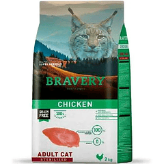 BRAVERY CHICKEN ADULT CAT STERILIZED 2 KG