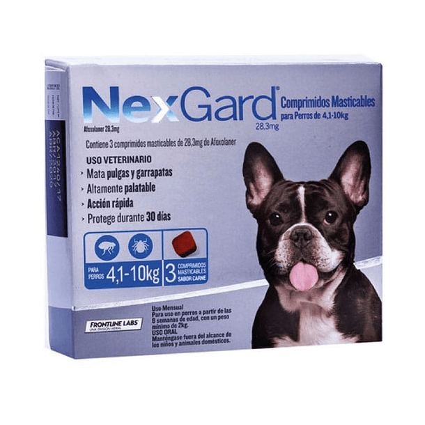 NEXGARD 4,1 A 10 KG 3 COMPRIMIDOS 