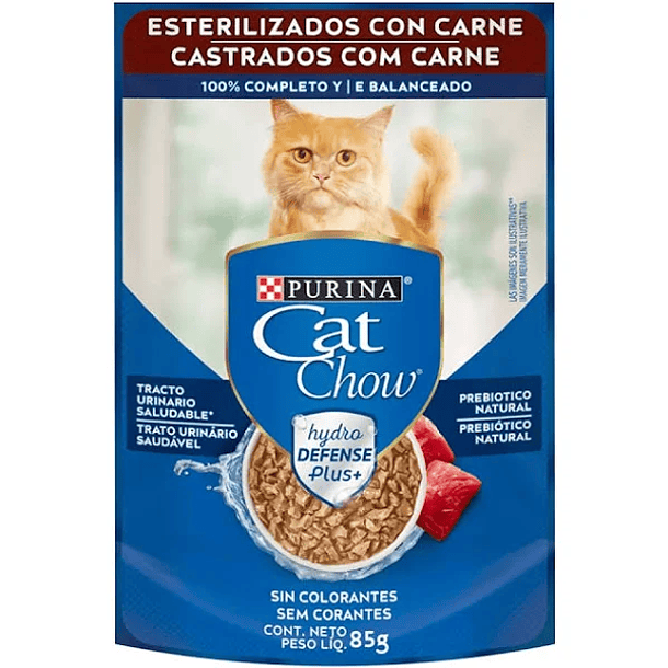 SOBRE CAT CHOW ESTERILIZADO CARNE 85 g 